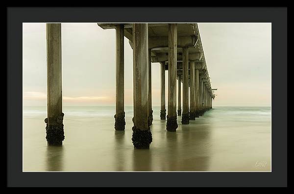 San Diego Pier - Side View Golden Hour - Framed Print