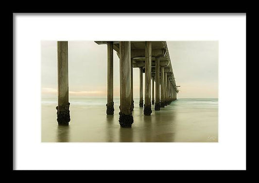 San Diego Pier - Side View Golden Hour - Framed Print