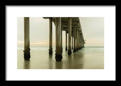 San Diego Pier - Side View Golden Hour - Framed Print