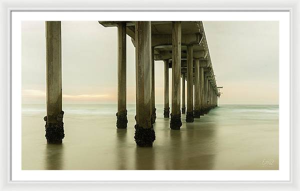 San Diego Pier - Side View Golden Hour - Framed Print