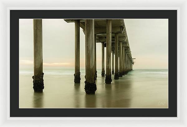 San Diego Pier - Side View Golden Hour - Framed Print