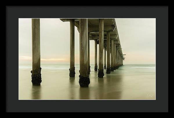 San Diego Pier - Side View Golden Hour - Framed Print