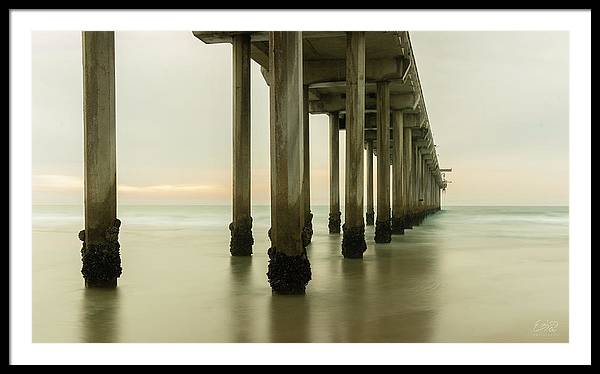 San Diego Pier - Side View Golden Hour - Framed Print
