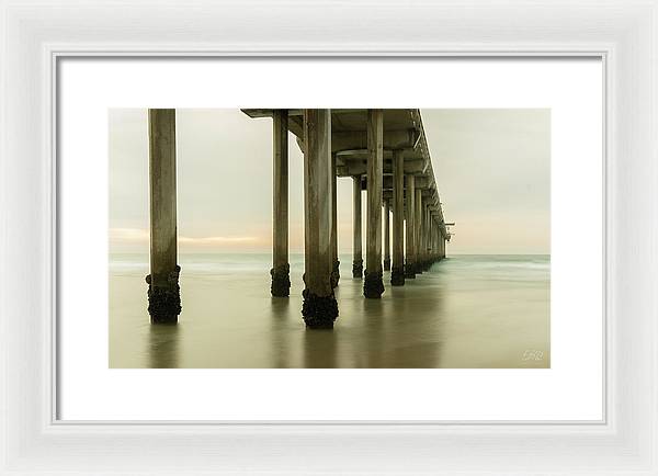 San Diego Pier - Side View Golden Hour - Framed Print