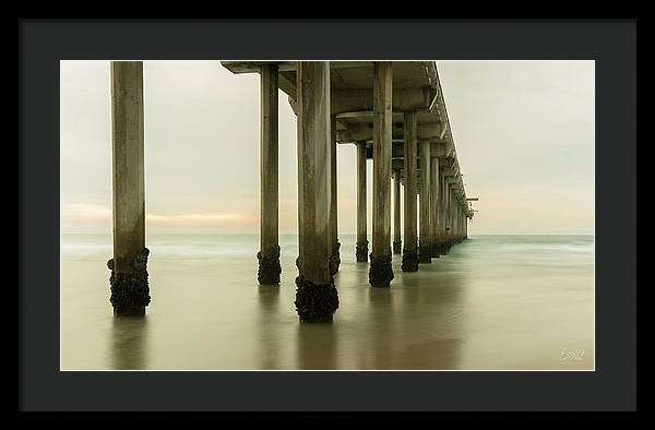 San Diego Pier - Side View Golden Hour - Framed Print