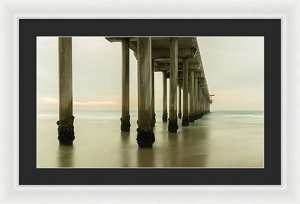 San Diego Pier - Side View Golden Hour - Framed Print