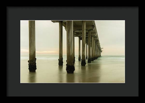 San Diego Pier - Side View Golden Hour - Framed Print
