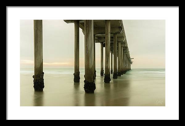 San Diego Pier - Side View Golden Hour - Framed Print