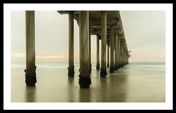 San Diego Pier - Side View Golden Hour - Framed Print