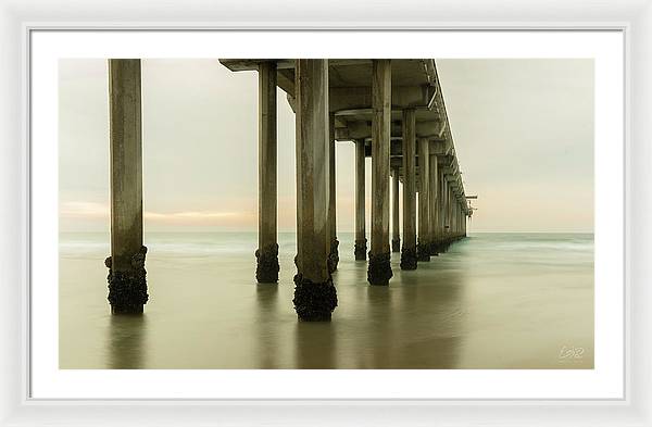 San Diego Pier - Side View Golden Hour - Framed Print
