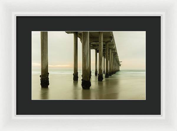 San Diego Pier - Side View Golden Hour - Framed Print