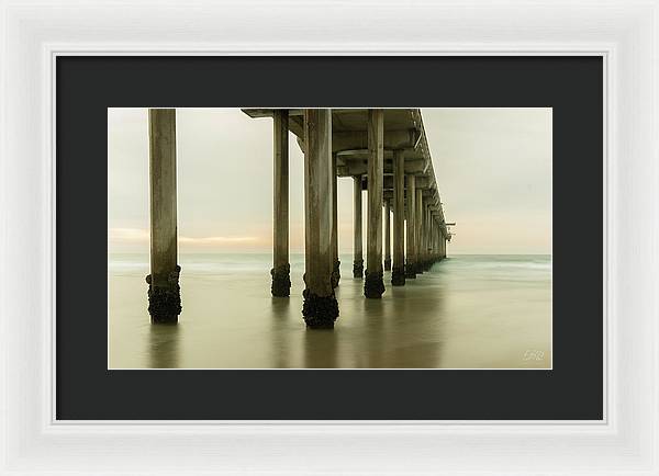 San Diego Pier - Side View Golden Hour - Framed Print
