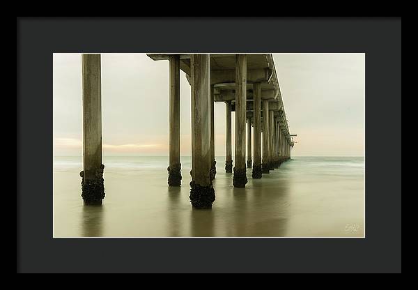 San Diego Pier - Side View Golden Hour - Framed Print