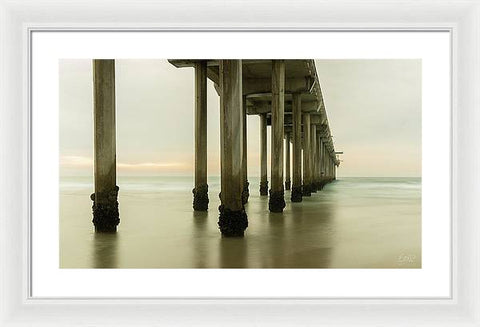 San Diego Pier - Side View Golden Hour - Framed Print