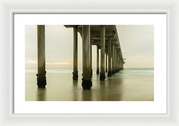 San Diego Pier - Side View Golden Hour - Framed Print