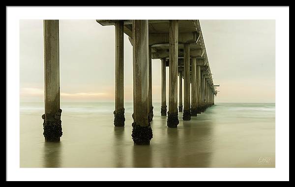 San Diego Pier - Side View Golden Hour - Framed Print