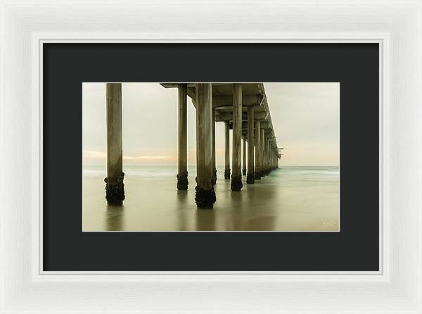 San Diego Pier - Side View Golden Hour - Framed Print