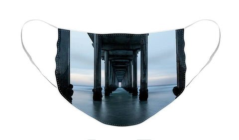San Diego Pier - Tunnel View Blue Hour - Face Mask