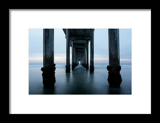 San Diego Pier - Tunnel View Blue Hour - Framed Print