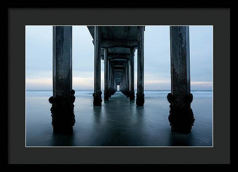 San Diego Pier - Tunnel View Blue Hour - Framed Print
