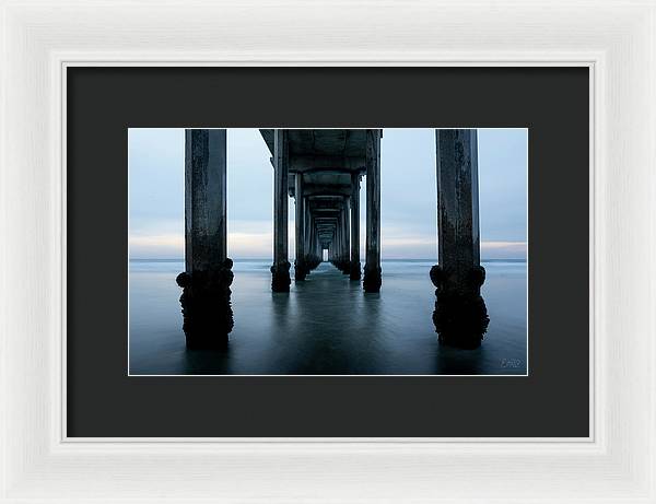 San Diego Pier - Tunnel View Blue Hour - Framed Print