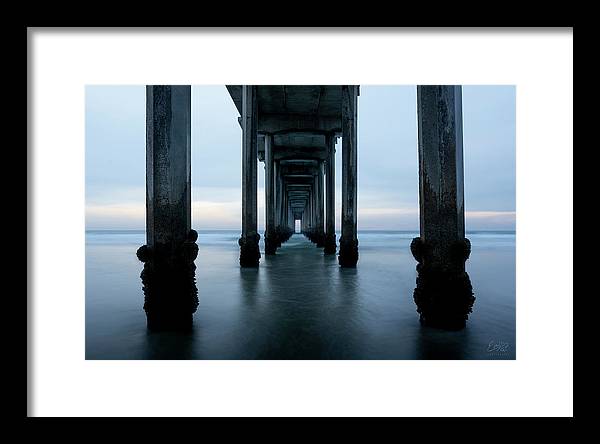 San Diego Pier - Tunnel View Blue Hour - Framed Print