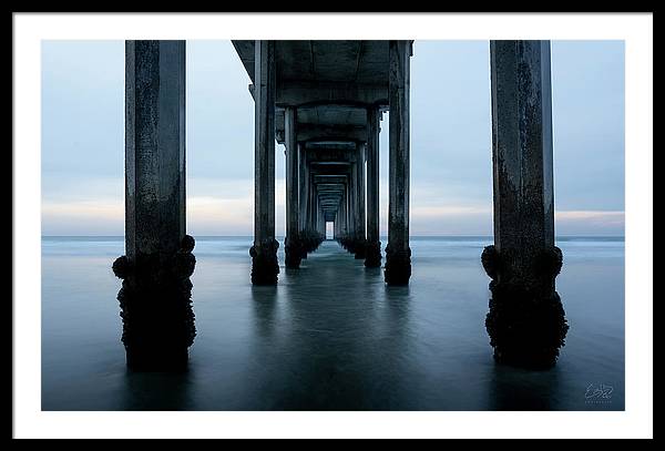San Diego Pier - Tunnel View Blue Hour - Framed Print