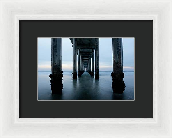San Diego Pier - Tunnel View Blue Hour - Framed Print