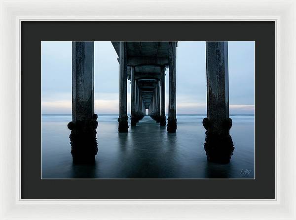 San Diego Pier - Tunnel View Blue Hour - Framed Print