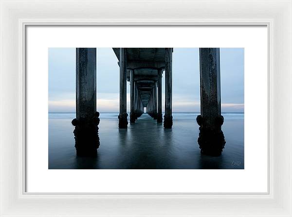San Diego Pier - Tunnel View Blue Hour - Framed Print