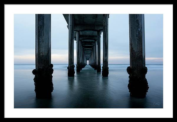 San Diego Pier - Tunnel View Blue Hour - Framed Print