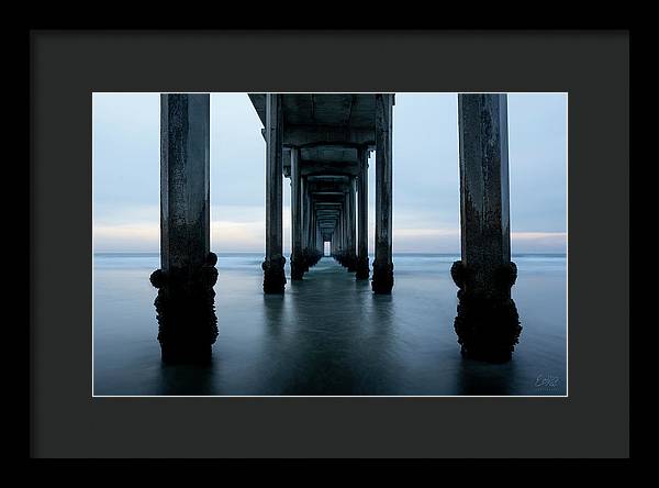 San Diego Pier - Tunnel View Blue Hour - Framed Print