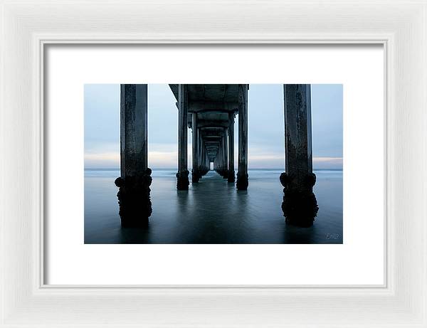 San Diego Pier - Tunnel View Blue Hour - Framed Print