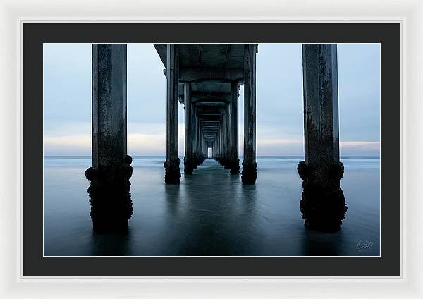 San Diego Pier - Tunnel View Blue Hour - Framed Print