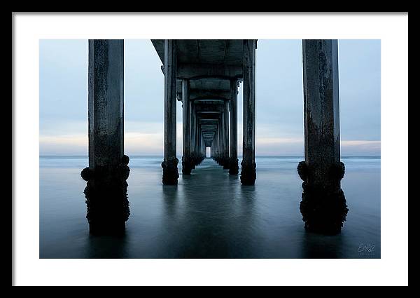 San Diego Pier - Tunnel View Blue Hour - Framed Print
