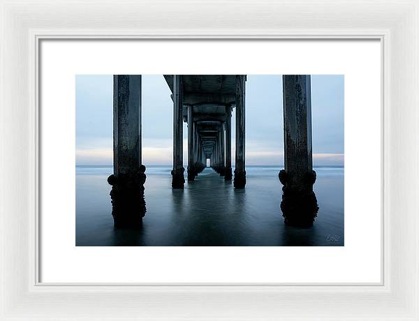San Diego Pier - Tunnel View Blue Hour - Framed Print