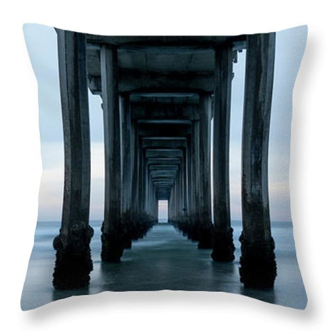 San Diego Pier - Tunnel View Blue Hour - Throw Pillow