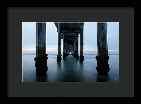 San Diego Pier - Tunnel View Blue Hour - Framed Print
