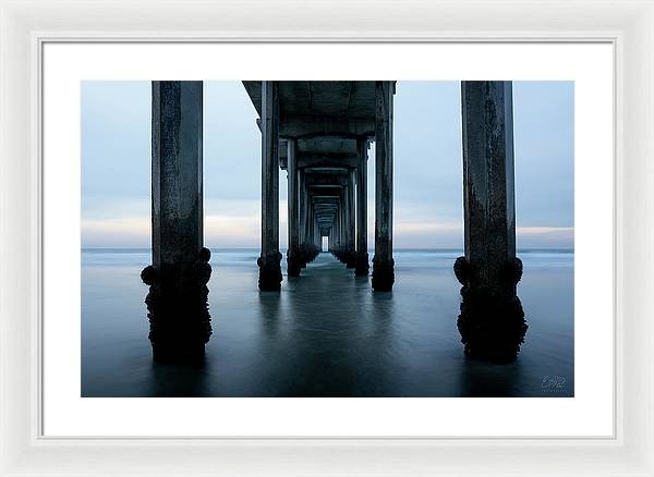 San Diego Pier - Tunnel View Blue Hour - Framed Print