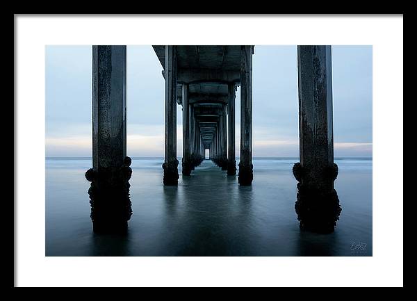 San Diego Pier - Tunnel View Blue Hour - Framed Print