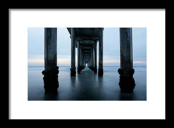 San Diego Pier - Tunnel View Blue Hour - Framed Print