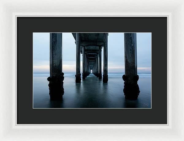 San Diego Pier - Tunnel View Blue Hour - Framed Print