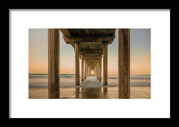 San Diego Pier - Tunnel View Golden Hour - Framed Print