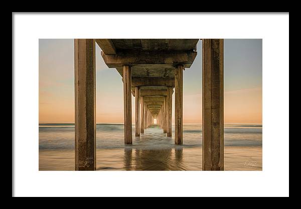 San Diego Pier - Tunnel View Golden Hour - Framed Print