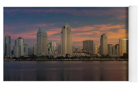 San Diego Skyline - Twilight - Yoga Mat