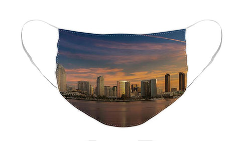 San Diego Skyline - Twilight - Face Mask