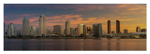 San Diego Skyline - Twilight - Yoga Mat