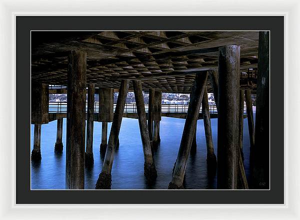 Under Santa Monica Pier - Framed Print