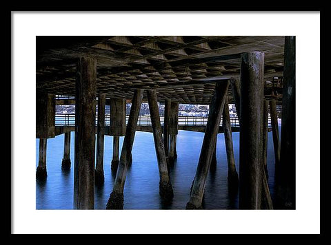 Under Santa Monica Pier - Framed Print