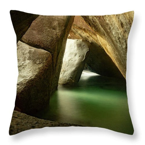 Virgin Gorga Island - Deeper Into The Baths - Throw Pillow